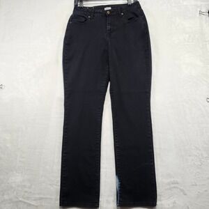 Westport Womens Black Straight Leg Jeans Custom Bleached Distressed Graffiti 10